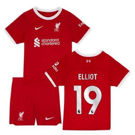 Liverpool 2023-24 Elliot 19 Barn Hjemmedrakt Kortermet